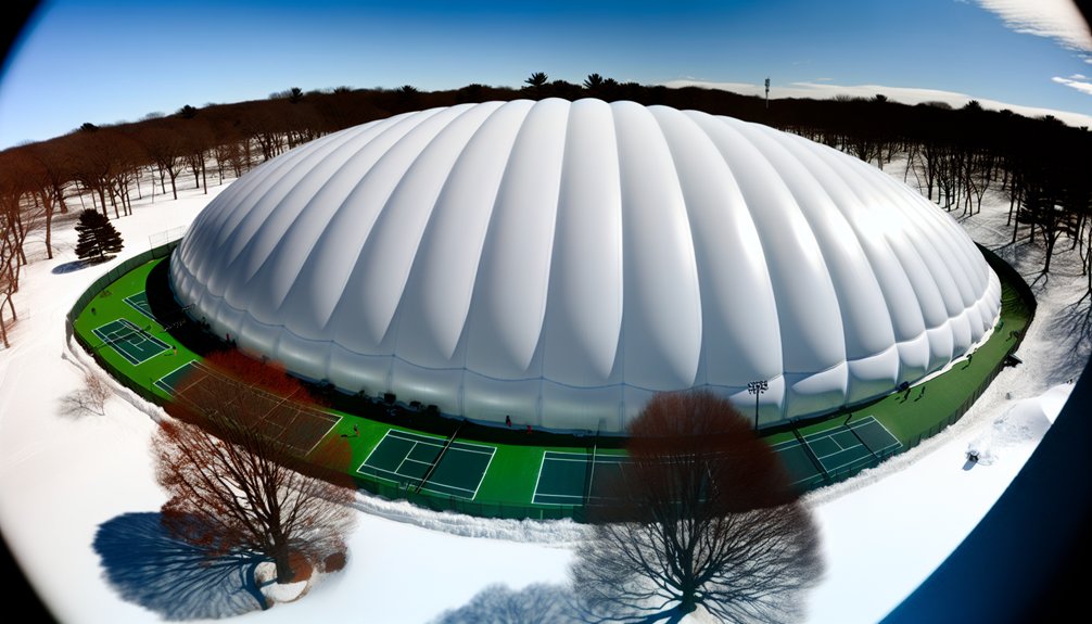 Year-Round Tennis With Air Domes