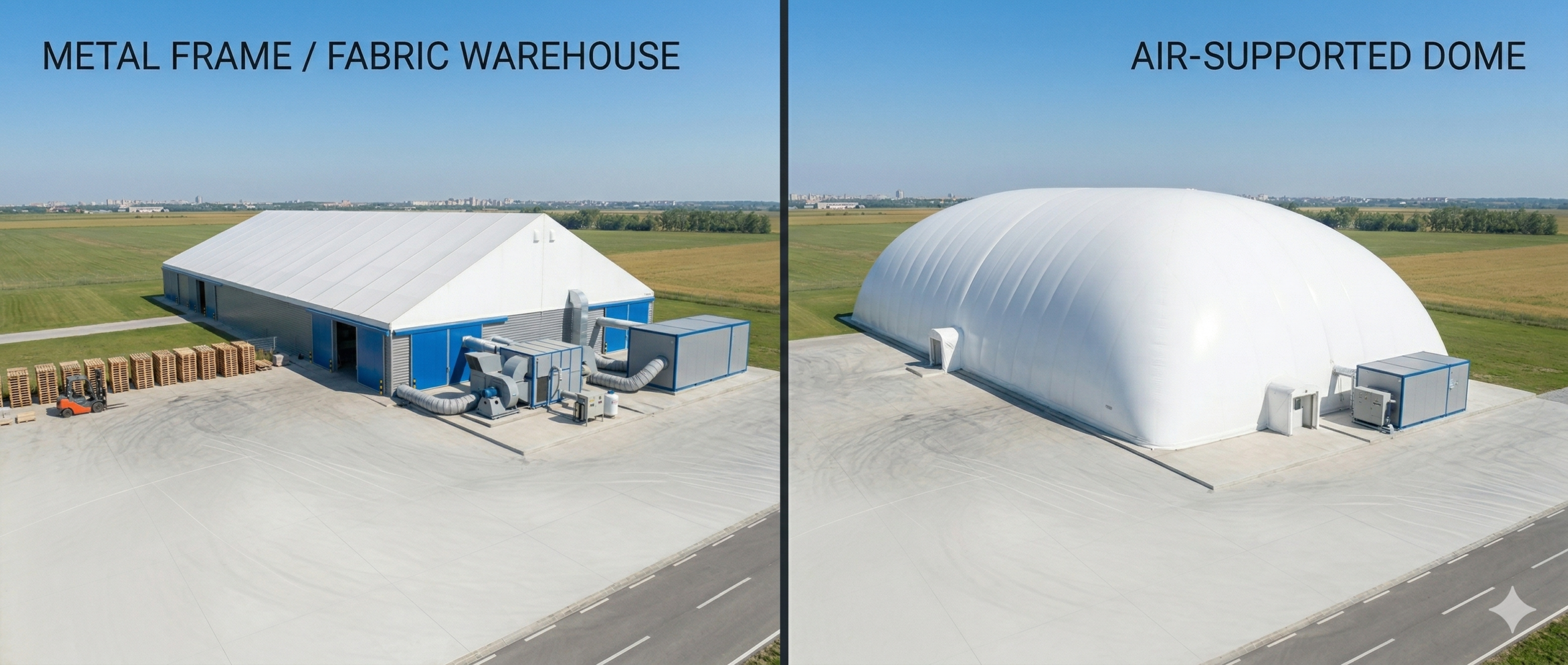 Air Dome vs Permanent Building Comparison